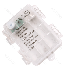 Catena luminosa a batteria 3AA con fili in rame 50 led 5mt - 6500K luce fredda,8 modalità illuminazione IP44 interno/esterno