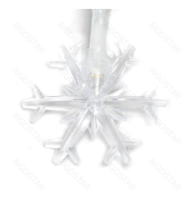 Catena luminosa a batteria 3AA con luci a fiocco di neve 10 led 1.5mt - luce calda 3000K,IP20 da interno