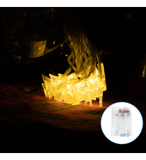 Catena luminosa a batteria 3AA con luci a forma di albero di Natale 10 led 1.5mt - luce calda 3000K,IP20 da interno Catena luminosa a batteria 3AA con luci a forma di albero di Natale 10 led 1.5mt - luce calda 3000K,IP20 da interno
