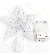 Puntale a stella luminoso per albero di Natale 17cm a batteria 3AA - RGBY multicolor,IP20 da interno per albero natalizio Puntale a stella luminoso per albero di Natale 17cm a batteria 3AA - RGBY multicolor,IP20 da interno per albero natalizio