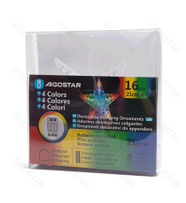Puntale a stella luminoso per albero di Natale 21cm a batteria 3AA - RGBY multicolor,IP20 da interno per albero natalizio Puntale a stella luminoso per albero di Natale 21cm a batteria 3AA - RGBY multicolor,IP20 da interno per albero natalizio
