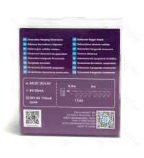 Catena luminosa a batteria 3AA con luci a forma di Babbo Natale+regali in legno 20 led 3mt - luce calda 3000K,IP20 da interno