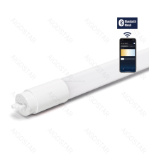 Tubo LED T8 in plastica Mesh smart 0,6mt 10w,1100 lumen,CCT 2700-6500K,lampada D28xH588mm Bluetooth mesh Equivalenza inc. 72W