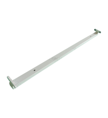 Plafoniera in acciaio per tubo LED T8 doppio 1,2mt 40W, Dimensioni: L1230xW45xH30mm, Supporto per tubo LED T8, Adattatore: G13