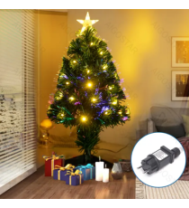 Albero di Natale in fibra ottica 150cm 165 led 3000K luce calda gialla-rami folti- 8 giochi di luce+memoria+timer IP44 int/est Albero di Natale in fibra ottica 150cm 165 led 3000K luce calda gialla-rami folti- 8 giochi di luce+memoria+timer IP44 int/est