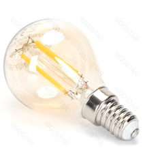 Lampadina a filamento LED dimmerabile G45 4W attacco E14 400 lumen - 2200K luce calda D45xH82mm Equivalenza incandescente 38W Lampadina a filamento LED dimmerabile G45 4W attacco E14 400 lumen - 2200K luce calda D45xH82mm Equivalenza incandescente 38W