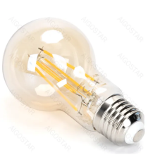 Lampadina a filamento LED dimmerabile A60 6W attacco E27 600 lumen - 2200K luce calda D60xH110mm Equivalenza incandescente 51W Lampadina a filamento LED dimmerabile A60 6W attacco E27 600 lumen - 2200K luce calda D60xH110mm Equivalenza incandescente 51W