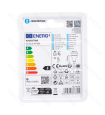 Faretto led GU10 6W 480 lumen - 4000K luce naturale - lampadina misura D50xH55mm Equivalenza incandescente:68W Faretto led GU10 6W 480 lumen - 4000K luce naturale - lampadina misura D50xH55mm Equivalenza incandescente:68W