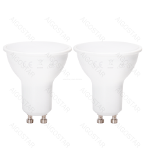 Faretti LED GU10 A5 6W 4000K Luce Naturale 480lm 100° Equivalenti 68W 15000 Ore CRI80 IP20 Confezione 2 Pezzi