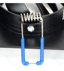 Portafaretto + portalampada GU10 nero quadrato, per faretto incasso - downlight,Dimensioni foro:90mm,Dimensioni: L100*W100*H37mm