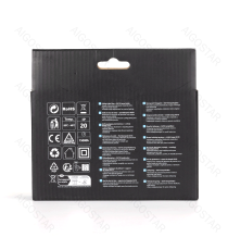 Portafaretto + portalampada doppio GU10 nero, per faretto incasso - downlight,Dimensioni foro:90mm,Dimensioni: L175xW92xH20mm