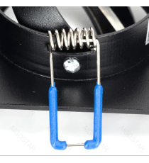 Portafaretto + portalampada doppio GU10 nero, per faretto incasso - downlight,Dimensioni foro:90mm,Dimensioni: L175xW92xH20mm