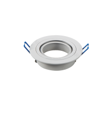 Portafaretto a 1 posto per GU10 e MR16 bianco, per faretto incasso - downlight,Dimensioni foro:75mm, Dimensioni:D91mm