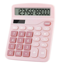 Calcolatrice da tavolo rosa Dexin DX-837B a 12 cifre,grande schermo lcd, alimentazione solare e a batteria, Dimensioni: 15x12cm Calcolatrice da tavolo rosa Dexin DX-837B a 12 cifre,grande schermo lcd, alimentazione solare e a batteria, Dimensioni: 15x12cm