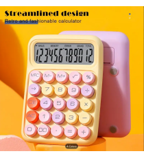 Calcolatrice da tavolo bianca Runzon RZ.817 a 12 cifre, con grande tasti a rilievo colorati e schermo lcd,a batteria, 15x12cm Calcolatrice da tavolo bianca Runzon RZ.817 a 12 cifre, con grande tasti a rilievo colorati e schermo lcd,a batteria, 15x12cm