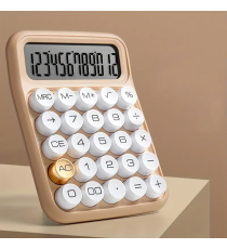 Calcolatrice da tavolo beige Runzon RZ.817 a 12 cifre, con grande tasti a rilievo e schermo lcd,a batteria, misura 15x12cm Calcolatrice da tavolo beige Runzon RZ.817 a 12 cifre, con grande tasti a rilievo e schermo lcd,a batteria, misura 15x12cm