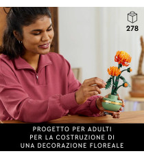 Lego Icons The Botanical Collection - Crisantemo - Lego 10368 Decorazione Floreale Artificiale 278pz ANNI 18+