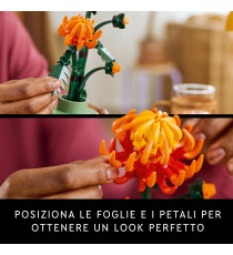 Lego Icons The Botanical Collection - Crisantemo - Lego 10368 Decorazione Floreale Artificiale 278pz ANNI 18+