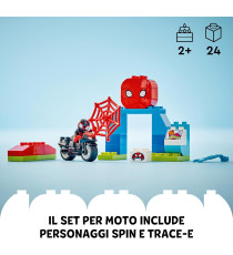 Lego Duplo - L’avventura in moto di Spin - Lego 10424 Playset Basato sulla Serie TV Spidey 24pz ANNI 2+