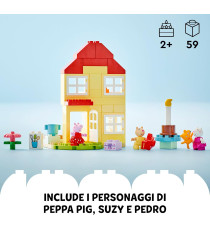 Lego Duplo - La casa del compleanno di Peppa Pig - Lego 10433 59pz ANNI 2+