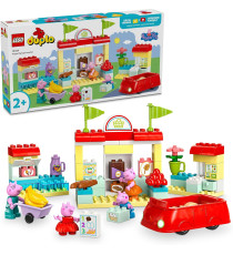 Lego Duplo - Il supermercato di Peppa Pig - Lego 10434 con Macchina Giocattolo e Negozio 70pz ANNI 2+