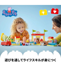 Lego Duplo - Il supermercato di Peppa Pig - Lego 10434 con Macchina Giocattolo e Negozio 70pz ANNI 2+