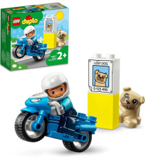 Lego Duplo - Motocicletta della polizia - Lego 10967 Moto Giocattolo e Cane per Bambini Anni 2+ 5pz