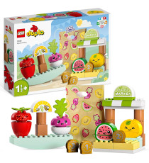 Lego Duplo - Mercato biologico - Lego 10983 Set Creativo con Cibo per Imparare i Numeri Anni 1.5+ 40pz