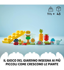Lego Duplo - Giardino biologico - Lego 10984 con Coccinella, Ape, Frutta e Verdura Anni 1.5+ 43pz