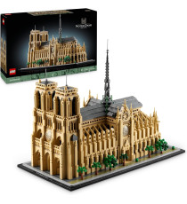 Lego Architecture - Notre-Dame de Paris - Lego 21061 Modello della cattedrale di Notre-Dame ricco di dettagli Anni 18+ 4383pz