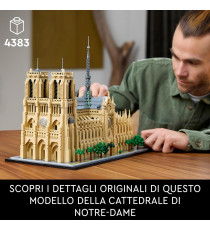 Lego Architecture - Notre-Dame de Paris - Lego 21061 Modello della cattedrale di Notre-Dame ricco di dettagli Anni 18+ 4383pz