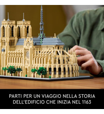 Lego Architecture - Notre-Dame de Paris - Lego 21061 Modello della cattedrale di Notre-Dame ricco di dettagli Anni 18+ 4383pz