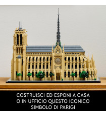Lego Architecture - Notre-Dame de Paris - Lego 21061 Modello della cattedrale di Notre-Dame ricco di dettagli Anni 18+ 4383pz
