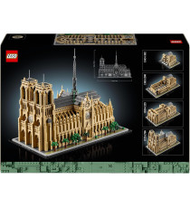 Lego Architecture - Notre-Dame de Paris - Lego 21061 Modello della cattedrale di Notre-Dame ricco di dettagli Anni 18+ 4383pz