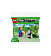 Lego Minecraft - Steve con il cucciolo di panda - Lego 30672 - RARO - Lego Minecraft Polybag Set 35pz Anni 6+ Lego Minecraft - Steve con il cucciolo di panda - Lego 30672 - RARO - Lego Minecraft Polybag Set 35pz Anni 6+