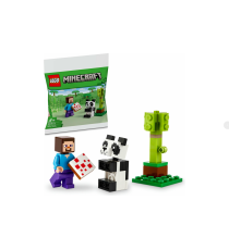 Lego Minecraft - Steve con il cucciolo di panda - Lego 30672 - RARO - Lego Minecraft Polybag Set 35pz Anni 6+ Lego Minecraft - Steve con il cucciolo di panda - Lego 30672 - RARO - Lego Minecraft Polybag Set 35pz Anni 6+