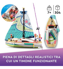 Lego Friends - L’avventura in barca a vela di Stephanie - Lego 41716 -RARO- con Imbarcazione e 3 Mini Bamboline Anni 7+ 304pz