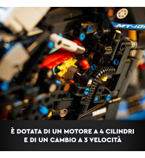 Lego Technic - Yamaha MT-10 SP - Lego 42159 Motocicletta con Motore a 4 Cilindri, Sterzo e App AR Anni 18+ 1478pz