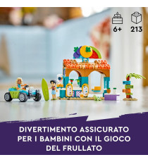 Lego Friends - Bancarella dei frullati sulla spiaggia - Lego 42625 con 2 Mini Bamboline, una Tartaruga un Buggy 213pz Anni 6+