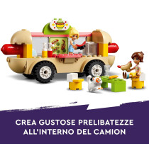 Lego Friends - Food Truck hot-dog - Lego 42633 Piccolo Camion con Cucina, 2 Mini Bamboline, il Gatto 100pz Anni 4+