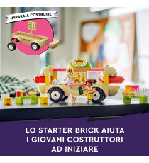 Lego Friends - Food Truck hot-dog - Lego 42633 Piccolo Camion con Cucina, 2 Mini Bamboline, il Gatto 100pz Anni 4+