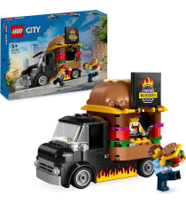 Lego City - Furgone degli hamburger - Lego 60404 Camion Food Truck con Accessori per Cucinare e 2 Minifigure Anni 5+ 194pz