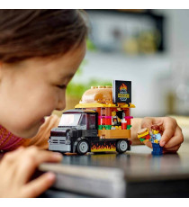 Lego City - Furgone degli hamburger - Lego 60404 Camion Food Truck con Accessori per Cucinare e 2 Minifigure Anni 5+ 194pz