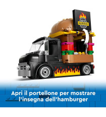 Lego City - Furgone degli hamburger - Lego 60404 Camion Food Truck con Accessori per Cucinare e 2 Minifigure Anni 5+ 194pz