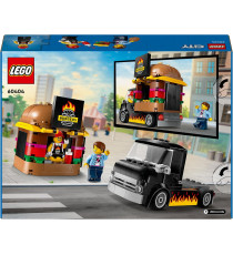 Lego City - Furgone degli hamburger - Lego 60404 Camion Food Truck con Accessori per Cucinare e 2 Minifigure Anni 5+ 194pz