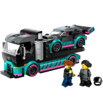Lego City - Auto da corsa e trasportatore - Lego 60406 Rampa Funzionante, Pilota e Camionista Anni 6+ 328pz