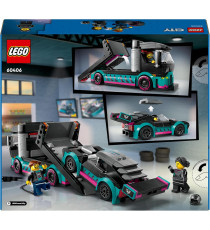 Lego City - Auto da corsa e trasportatore - Lego 60406 Rampa Funzionante, Pilota e Camionista Anni 6+ 328pz