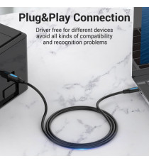 Cavo usb per stampante 2mt Vention CQUBH USB-C 2.0 maschio a USB-B maschio fino a 480 Mbs nero, Corrente supportata 2A Cavo usb per stampante 2mt Vention CQUBH USB-C 2.0 maschio a USB-B maschio fino a 480 Mbs nero, Corrente supportata 2A
