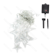 Catena luminosa solare a cascata con luci a luna e stelle 120led 3mtx0.6mt 12 fili 2700K luce calda 8 giochi luce,IP65 esterno