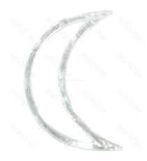 Catena luminosa solare a cascata con luci a luna e stelle 120led 3mtx0.6mt 12 fili 2700K luce calda 8 giochi luce,IP65 esterno